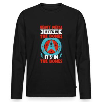 Heavy metal musicians in a band hard rock music - Men's Premium Organic Long Sleeve Shirt - black - Front - Nico (187cm)