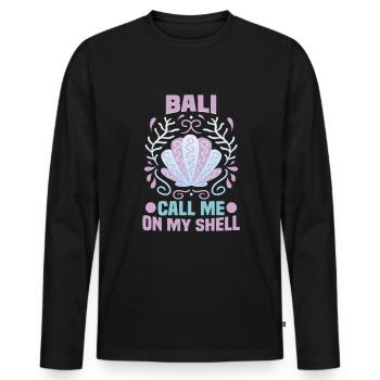 Bali Indonésie vacances à la plage au bord de la mer - T-shirt manches longues Premium bio Homme - noir - Devant - Nico (187cm)