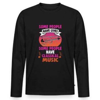 Classical Music Orchestra Musicians - Men's Premium Organic Long Sleeve Shirt - black - Front - Nico (187cm)