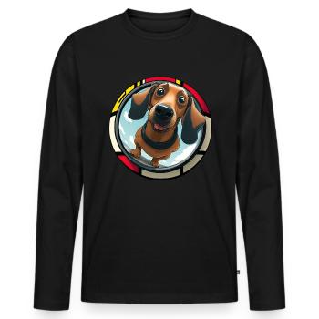 Hunde Spruch Dachshund Design für Hundeliebhaber - Männer Premium Bio Langarmshirt - Schwarz - Vorne - Nico (187cm)
