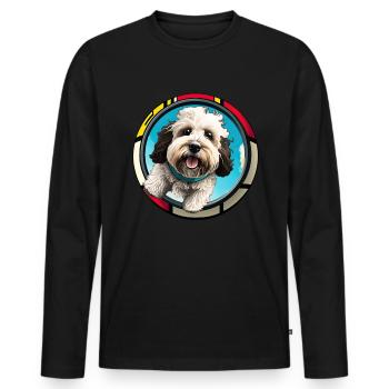 Dog saying Havanese design for dog lovers - Men's Premium Organic Long Sleeve Shirt - black - Front - Nico (187cm)