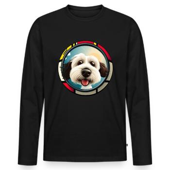 Dog saying Havanese design for dog lovers - Men's Premium Organic Long Sleeve Shirt - black - Front - Nico (187cm)