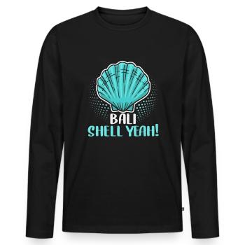 Bali Indonésie vacances à la plage au bord de la mer - T-shirt manches longues Premium bio Homme - noir - Devant - Nico (187cm)