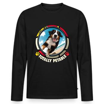 Hunde Berner Sennenhund Hundeliebhaber - Männer Premium Bio Langarmshirt - Schwarz - Vorne - Nico (187cm)