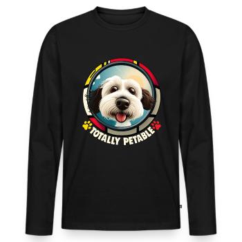 Dog saying Havanese design for dog lovers - Men's Premium Organic Long Sleeve Shirt - black - Front - Nico (187cm)