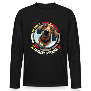 Hunde Spruch Dachshund Design für Hundeliebhaber - Männer Premium Bio Langarmshirt - Schwarz - Vorne - Nico (187cm)