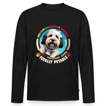 Dog saying Havanese design for dog lovers - Men's Premium Organic Long Sleeve Shirt - black - Front - Nico (187cm)