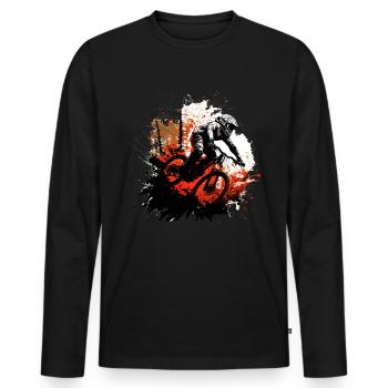 Conception cool de descente de VTT pour les fans de VTT - T-shirt manches longues Premium bio Homme - noir - Devant - Nico (187cm)