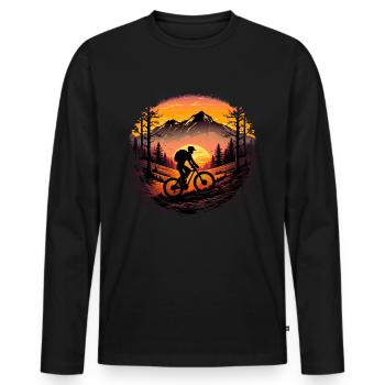 Conception cool de descente de VTT pour les fans de VTT - T-shirt manches longues Premium bio Homme - noir - Devant - Nico (187cm)