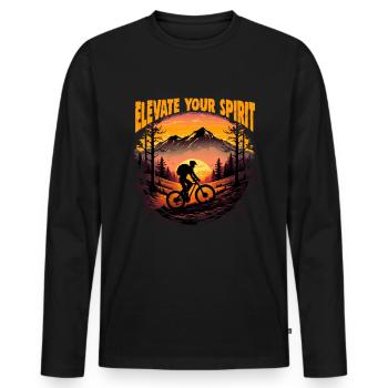 Conception cool de descente de VTT pour les fans de VTT - T-shirt manches longues Premium bio Homme - noir - Devant - Nico (187cm)