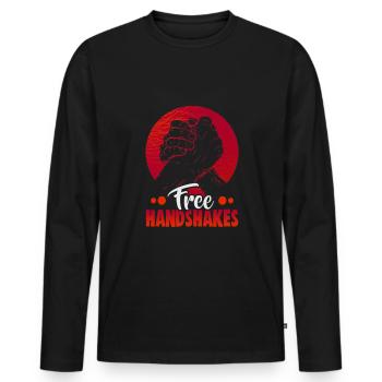 Arm Wrestler Design Armdrücken Arm Wrestling - Männer Premium Bio Langarmshirt - Schwarz - Vorne - Nico (187cm)