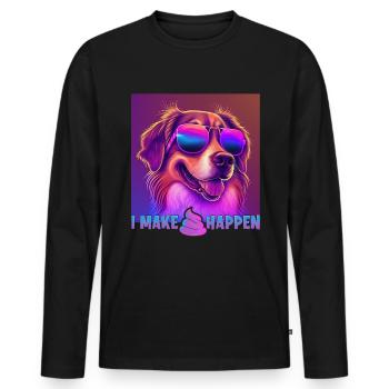 Hunde Australian Shepherd Hundeliebhaber Aussie - Männer Premium Bio Langarmshirt - Schwarz - Vorne - Nico (187cm)