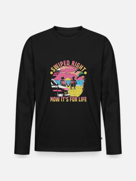 Valentine's Day Gifts Lovers and Couples Designs - Men's Premium Organic Long Sleeve Shirt - black