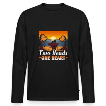 Valentinstag Geschenke Liebhaber Und Paare Designs - Männer Premium Bio Langarmshirt - Schwarz - Vorne - Nico (187cm)