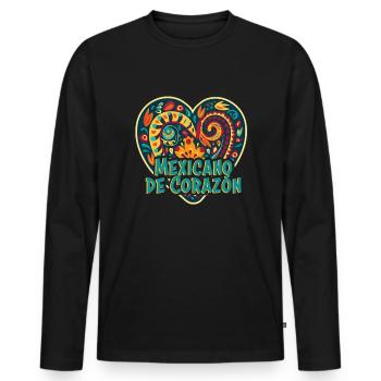 Mexiko Strandurlaub am Meer Design Strandmotiv - Männer Premium Bio Langarmshirt - Schwarz - Vorne - Nico (187cm)