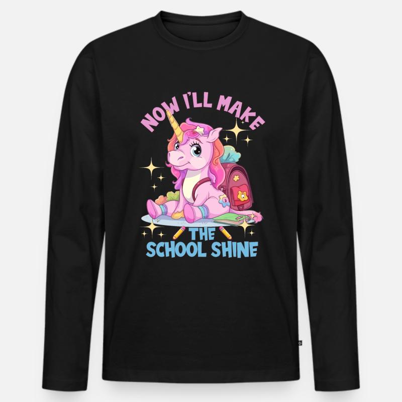 Schulkind Zur Einschulung Goodbye Kindergarten - Männer Premium Bio Langarmshirt - Schwarz
