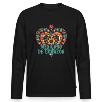 Mexiko Strandurlaub am Meer Design Strandmotiv - Männer Premium Bio Langarmshirt - Schwarz - Vorne - Nico (187cm)