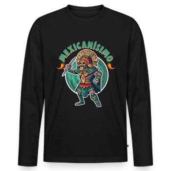 Mexico beach holiday by the sea design beach motif - Men's Premium Organic Long Sleeve Shirt - black - Front - Nico (187cm)