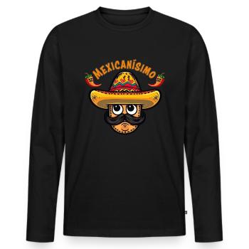 Mexiko Strandurlaub am Meer Design Strandmotiv - Männer Premium Bio Langarmshirt - Schwarz - Vorne - Nico (187cm)