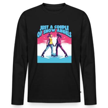Ice skater Ice skating Ice skating - Men's Premium Organic Long Sleeve Shirt - black - Front - Nico (187cm)