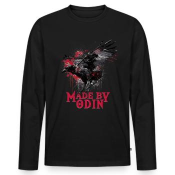 Made by odin Wikinger Kultur - Männer Premium Bio Langarmshirt - Schwarz - Vorne - Nico (187cm)