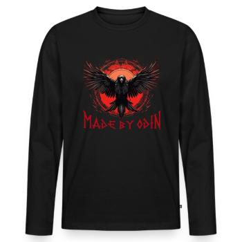 Made by odin Wikinger Kultur - Männer Premium Bio Langarmshirt - Schwarz - Vorne - Nico (187cm)
