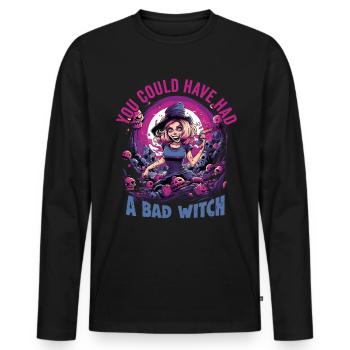 Magische Dunkle Kunst Okkulte Hexen Designs - Männer Premium Bio Langarmshirt - Schwarz - Vorne - Nico (187cm)