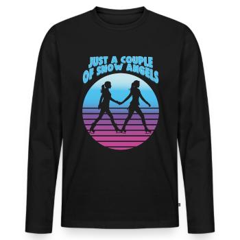 Ice skater Ice skating Ice skating - Men's Premium Organic Long Sleeve Shirt - black - Front - Nico (187cm)