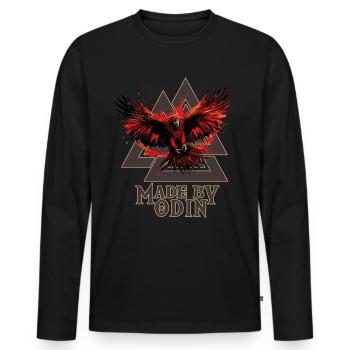 Made by odin Wikinger Kultur - Männer Premium Bio Langarmshirt - Schwarz - Vorne - Nico (187cm)