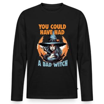 Magische Dunkle Kunst Okkulte Hexen Designs - Männer Premium Bio Langarmshirt - Schwarz - Vorne - Nico (187cm)