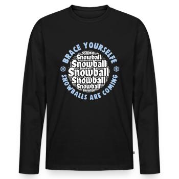 Schneeballschlacht - Préparez-vous les boules de neige sont - T-shirt manches longues Premium bio Homme - noir - Devant - Nico (187cm)