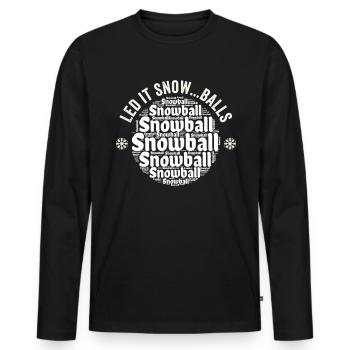 Bataille de boules de neige - Laissez neiger... Boules - T-shirt manches longues Premium bio Homme - noir - Devant - Nico (187cm)