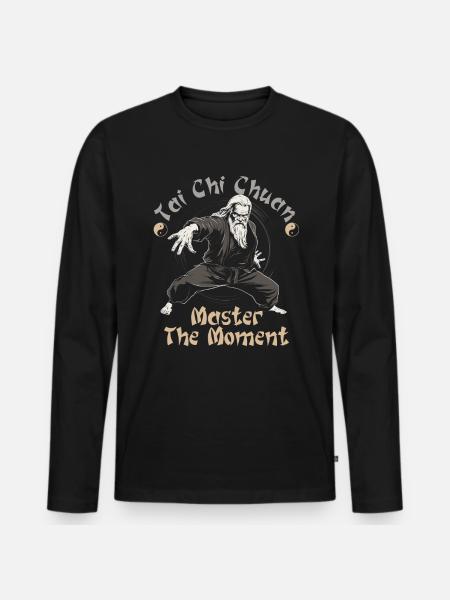 Tai Chi Chuan Master the Moment Taijiquan - Men's Premium Organic Long Sleeve Shirt - black