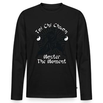 Tai Chi Chuan Master the Moment Taijiquan - Men's Premium Organic Long Sleeve Shirt - black - Front - Nico (187cm)