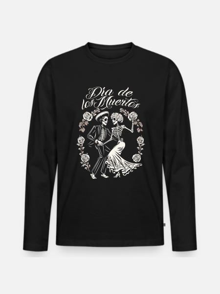 Dia de los Muertos Mexico Day of the Dead Design - Men's Premium Organic Long Sleeve Shirt - black