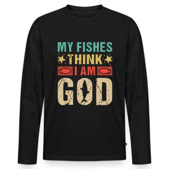 Aquarist Koi Fischliebhaber Aquarium - Männer Premium Bio Langarmshirt - Schwarz - Vorne - Nico (187cm)