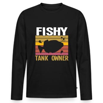 AquariophilePropriétaire du réservoir Fish Lover Aquarium - T-shirt manches longues Premium bio Homme - noir - Devant - Nico (187cm)