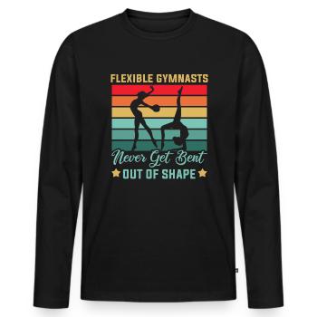 Geräteturnen Turnen Trainer Sportgymnastik Team - Männer Premium Bio Langarmshirt - Schwarz - Vorne - Nico (187cm)