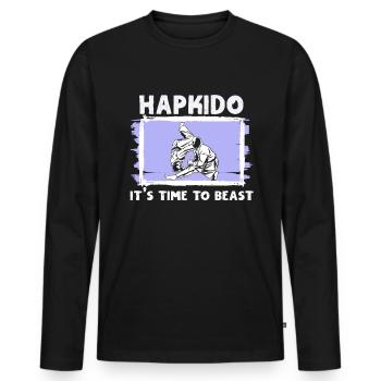 Entraîneur de Hapkido Fighter Hapkido Dojo - T-shirt manches longues Premium bio Homme - noir - Devant - Nico (187cm)