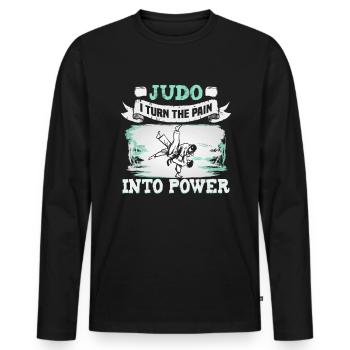 Judo Kampfsport Judo Trainer Judoka - Männer Premium Bio Langarmshirt - Schwarz - Vorne - Nico (187cm)