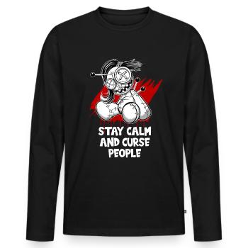 Magische Dunkle Kunst Okkulte Hexen Designs - Männer Premium Bio Langarmshirt - Schwarz - Vorne - Nico (187cm)