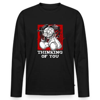 Magische Dunkle Kunst Okkulte Hexen Designs - Männer Premium Bio Langarmshirt - Schwarz - Vorne - Nico (187cm)