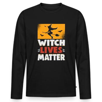 Magische Dunkle Kunst Okkulte Hexen Designs - Männer Premium Bio Langarmshirt - Schwarz - Vorne - Nico (187cm)