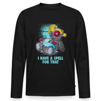 Conceptions de sorcières occultes de l’Art sombre magique - T-shirt manches longues Premium bio Homme - noir - Devant - Nico (187cm)