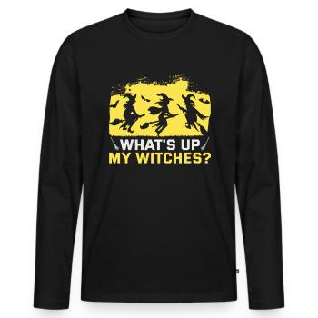 Magische Dunkle Kunst Okkulte Hexen Designs - Männer Premium Bio Langarmshirt - Schwarz - Vorne - Nico (187cm)