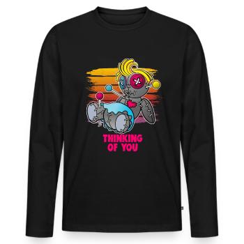 Magische Dunkle Kunst Okkulte Hexen Designs - Männer Premium Bio Langarmshirt - Schwarz - Vorne - Nico (187cm)