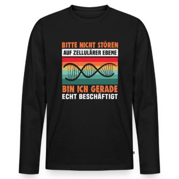 Bester Lehrer Rente Geschenkidee Schüler - Männer Premium Bio Langarmshirt - Schwarz - Vorne - Nico (187cm)