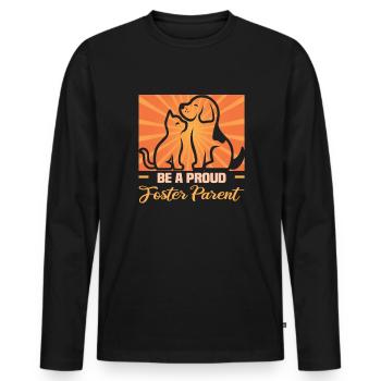 Hunderettungs Designs Für Tierrechtsaktivisten - Männer Premium Bio Langarmshirt - Schwarz - Vorne - Nico (187cm)