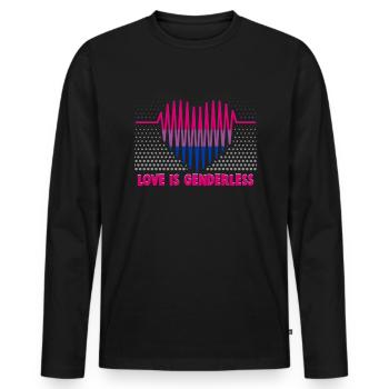 Bisexell Transgender Pride Day LGBT - Männer Premium Bio Langarmshirt - Schwarz - Vorne - Nico (187cm)