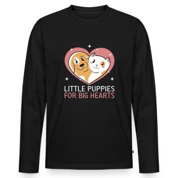 Hunderettungs Designs Für Tierrechtsaktivisten - Männer Premium Bio Langarmshirt - Schwarz - Vorne - Nico (187cm)